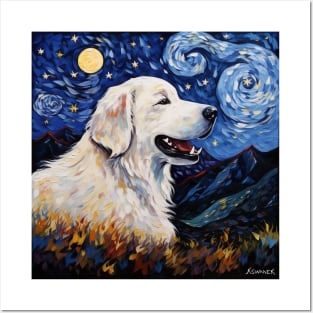 Kuvasz  Night Posters and Art